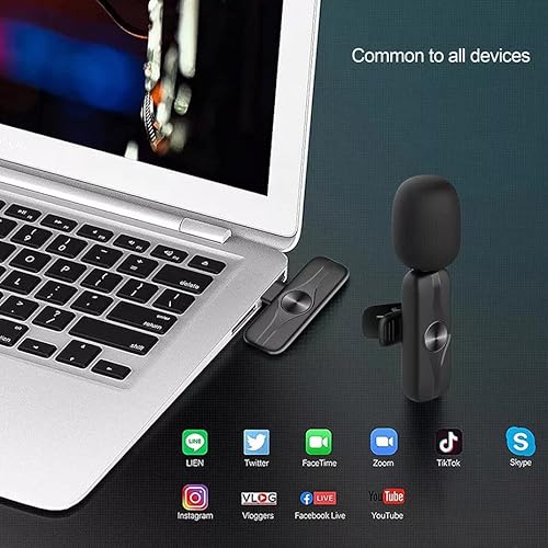 Doplop Tool Wireless Lavalier Lapel Microphone - Professional For Iphone, Ipad, Cordless Omnidirectional Condenser Recording Mic With Bag For Interview Video, Tiktok, Youtube #TOP3