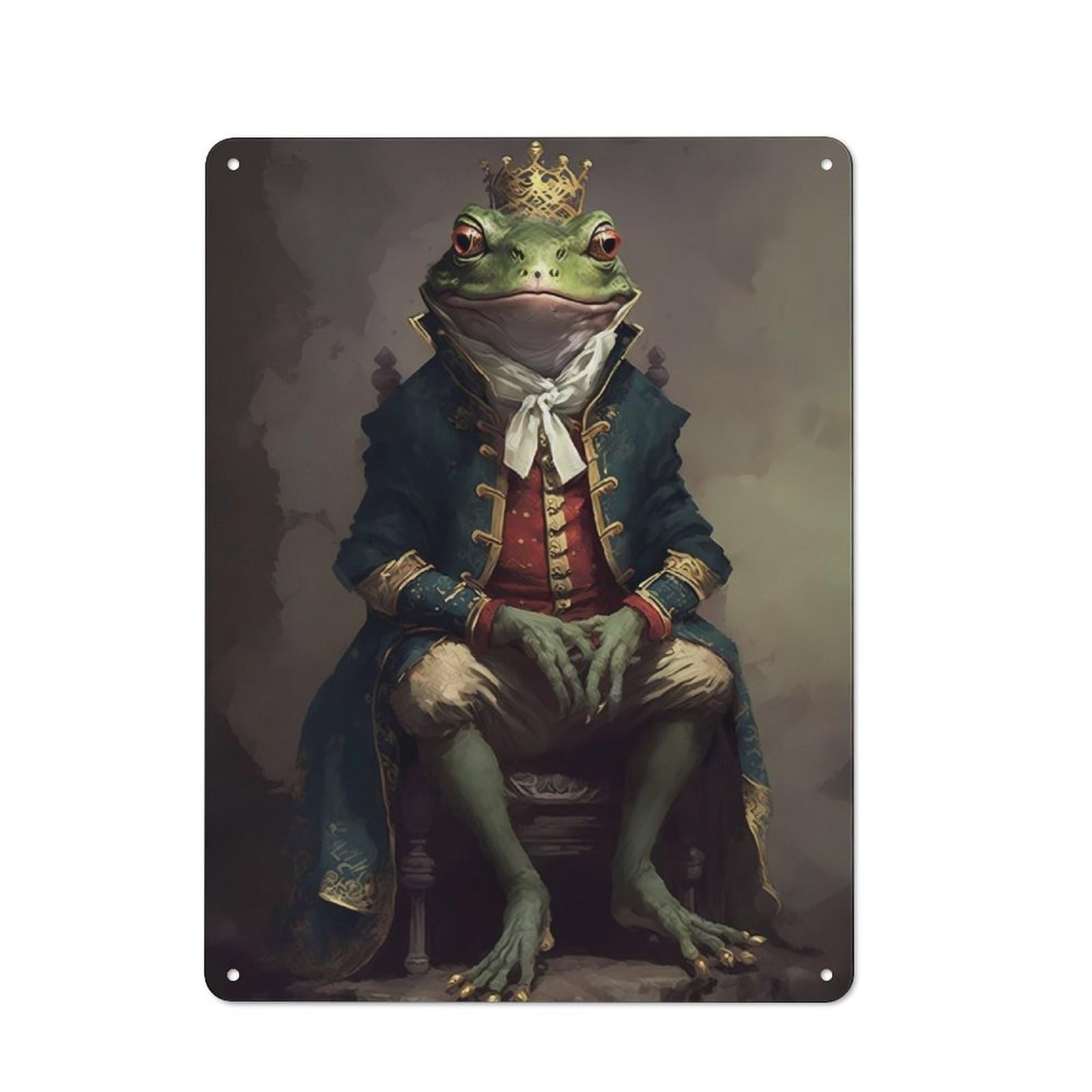 Junmoney Frog Imagination Rustic Tin Wall Plaque 40X30cm For Home Bar Wall, For Vintage Wall Decor Fans, For Living Room And Hallway Decor