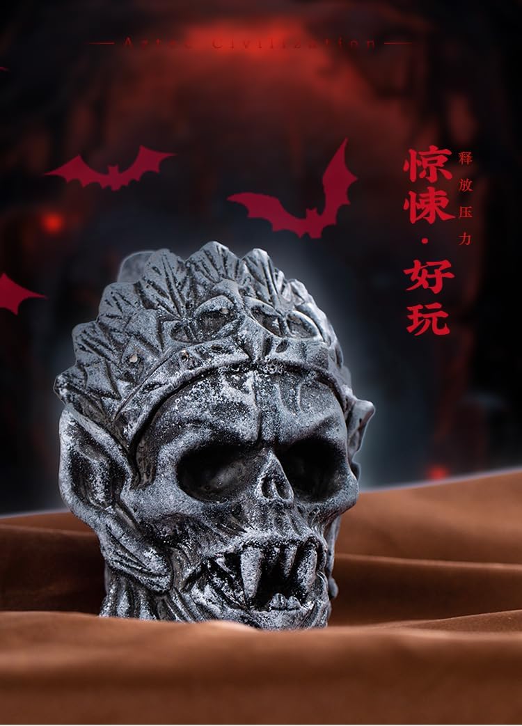 Original Authentic Aztec Death Whistle – Handcrafted Loud Skull Whistle | Perfect for Halloween, Survival, and Unique Gifts (Original)