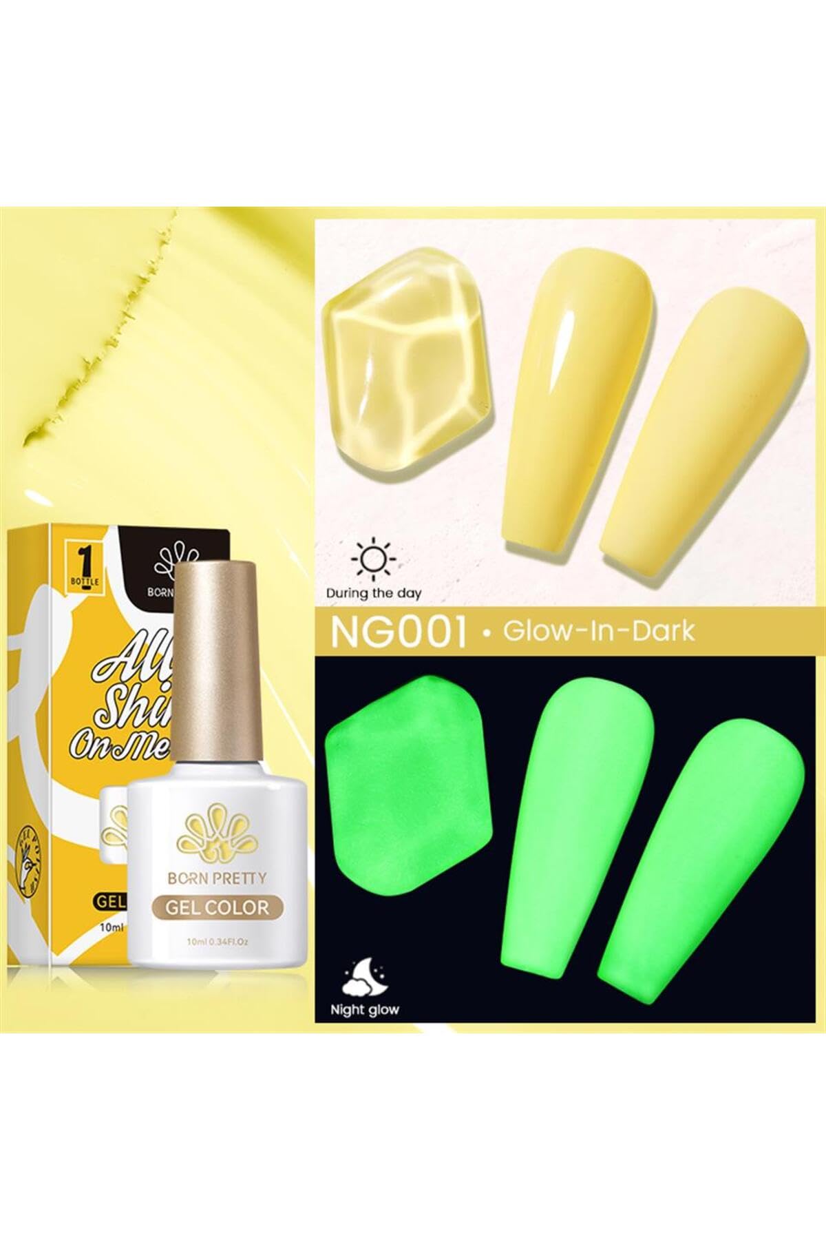 Born Pretty 10 Ml Fosforlu (Luminous) Kalıcı Oje Ng001 (55949) 3834