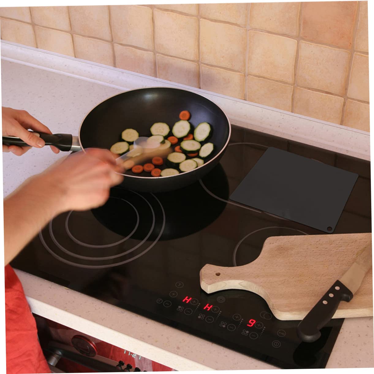 HANABASS 10piezas Protector De Inducción De Silicona y Antideslizante para Cocinas y Superficies Fácil De Limpiar