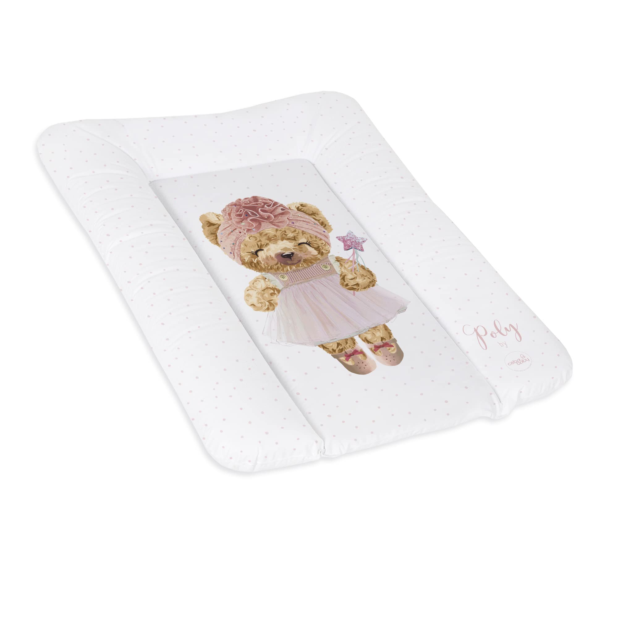 Ceba Baby® Fasciatoio Materassino - Fasciatoio neonato morbido - Cuscino Fasciatoio Lavabile per bambine e bambini - certificato Öko-Tex - impermeabile - 70x50 cm - Poly