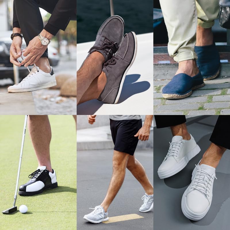 Image of Men's No Show Socks - Loafer Socks - Non Slip & Low Cut Under Ankle Invisible Socks - For Casual & Formal Wear - Soft & Stretchable - Gripped Inner