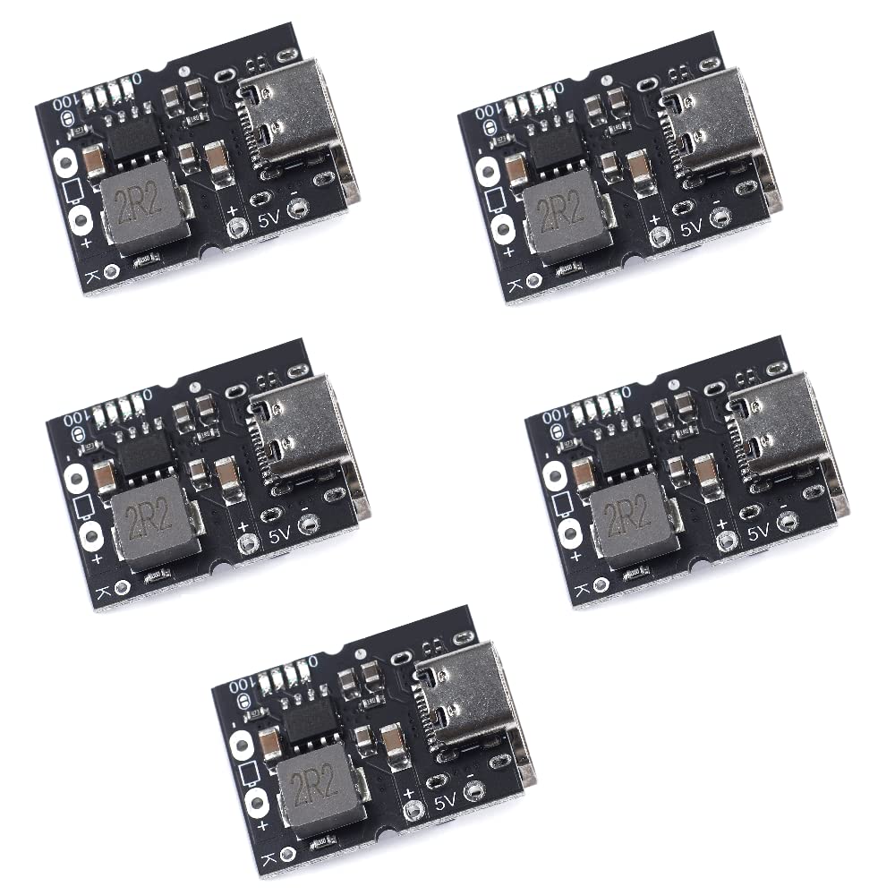 DollaTek 5 pezzi Type-C USB 5 V 2 A Trasformatore step-up Power modulo di protezione per fai da te