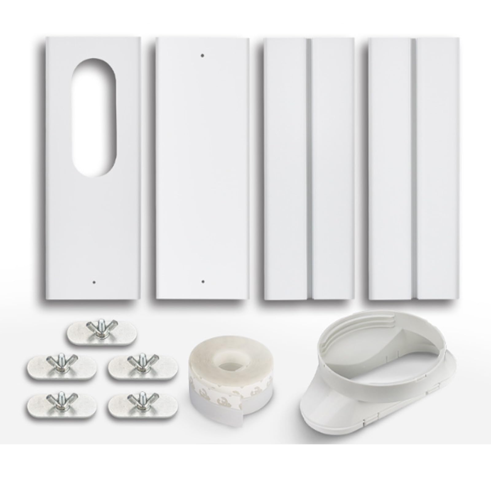 Kit de Ventilación de Ventana para Aire Acondicionado,sello de ventana para aire acondicionado,Portátil de Primera Calidad Optimizado para Paneles de PVC Deflectores de Viento Móviles