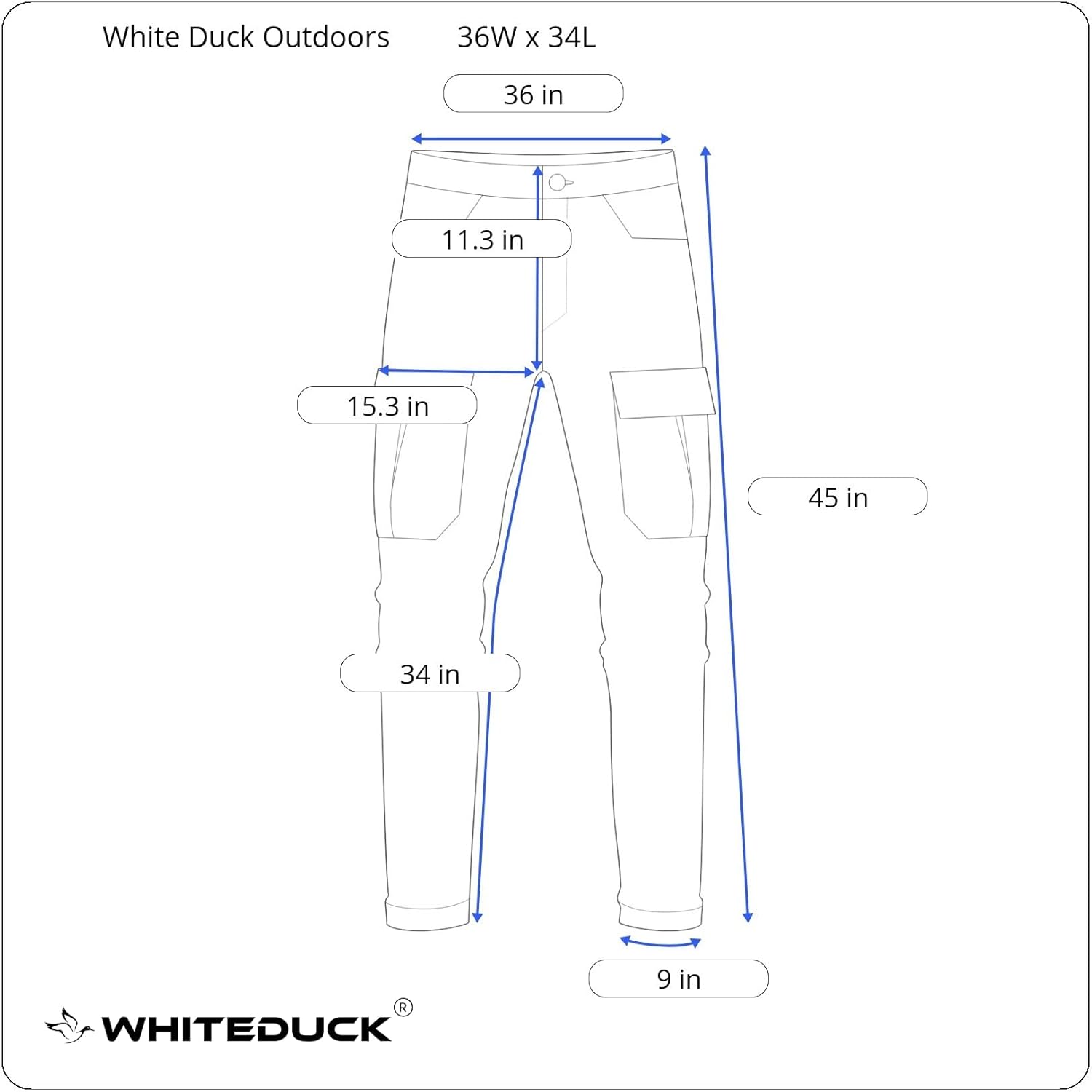 WHITEDUCK Men's Tactical Pants Ripstop Stretch Water Resistant with 13 Pockets Cargo Work Pants- Military Hiking Outdoor…