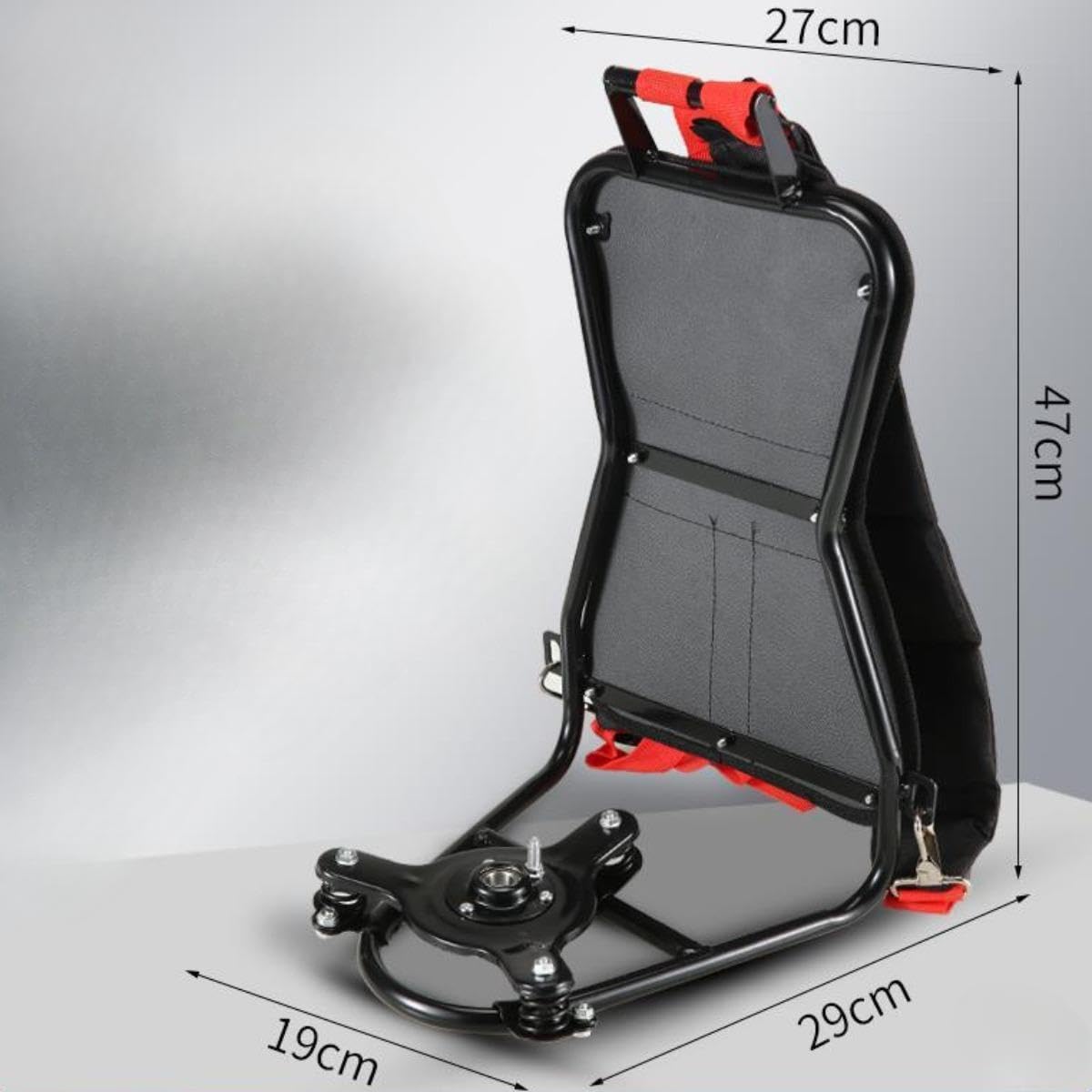 Amagogo Système de Sac à Dos pour débroussailleuse avec Support de Coupe-Bordures à Base Triangulaire Universel pour aménagement paysager Professionnel,
