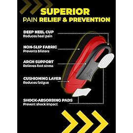 Premium Anti-Fatigue Shoe High Arch Support Insoles Men Women - Plantar Fasciitis Inserts - Orthotic Inserts Shoe Soles Standing All Day - Flat Feet Foot - Work Boot Insoles