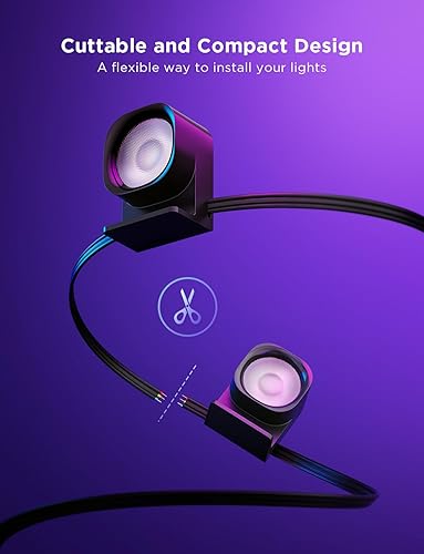 Miniatura 7 de Govee RGBIC - Tira de luces LED inteligentes que funciona con Alexa, lámpara de pared interior que cambia de color Wi-Fi para fiestas, Año Nuevo e