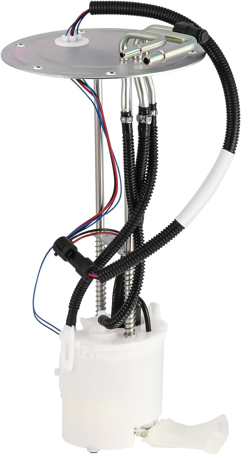 Auto Dynasty E2282M Electric Fuel Pump Module Assembly with Sending Unit Compatible with Ford E-150 E-250 E-350 4.9L 5.8L 7.5L 1992-1996, 12V, White