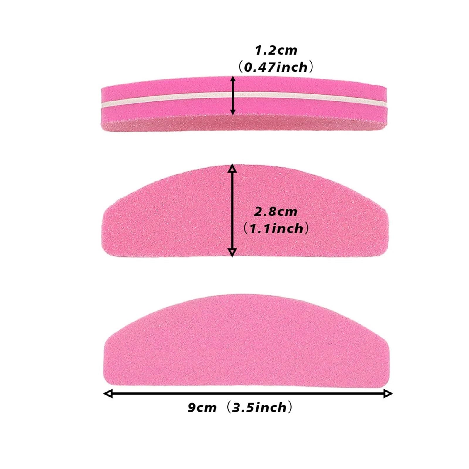 5/10/20 Stück professionelle rosa Nagelfeilen Schwammblock Maniküre-Werkzeug for Formen und Polieren von Gelpolitur(20pcs Pink)