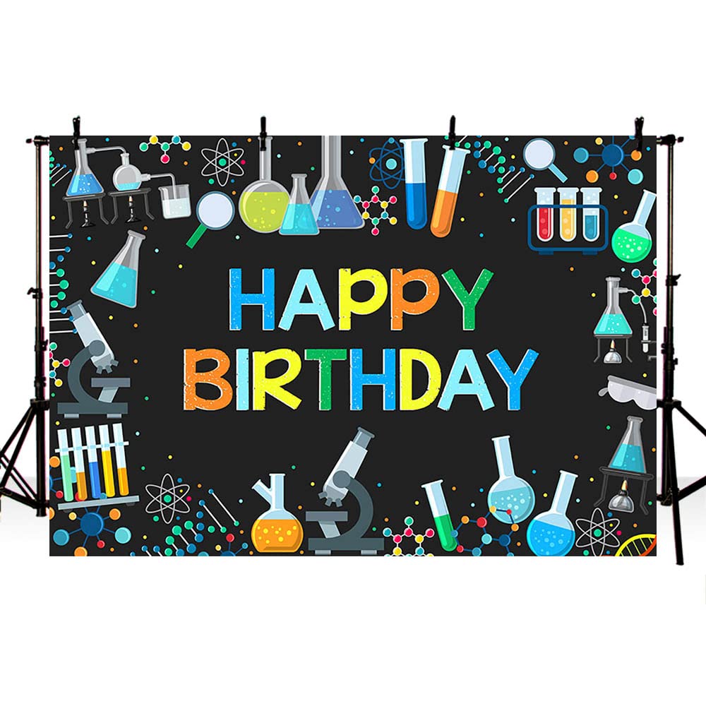 8x6ft Vinyl Party Background Science Birthday Party Backdrop 8x6ft ...
