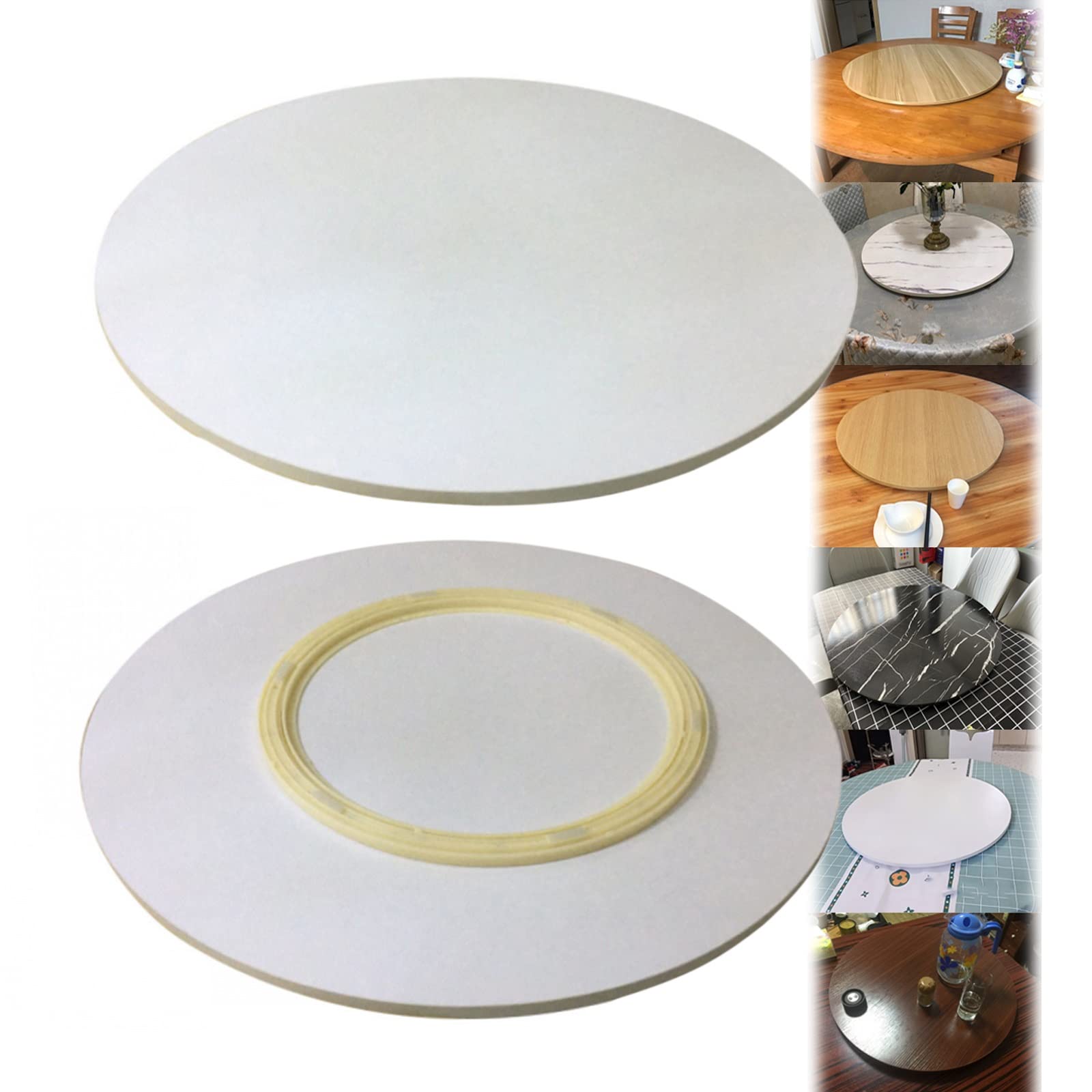 Amazon｜円卓用ターンテーブル 360°回転台 食卓用木製ターンテーブル