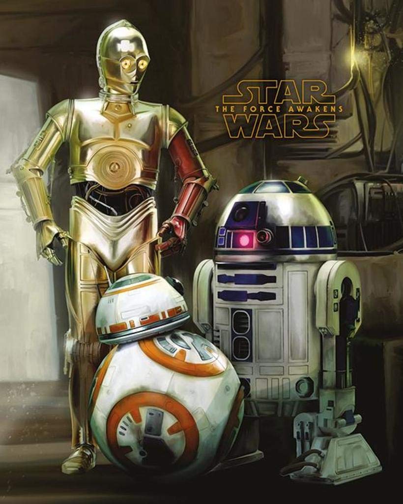Pyramid International Multi-Colour "Droids Star Wars Episode Vii Mini Poster, 40 X 50 X 1.3 Cm