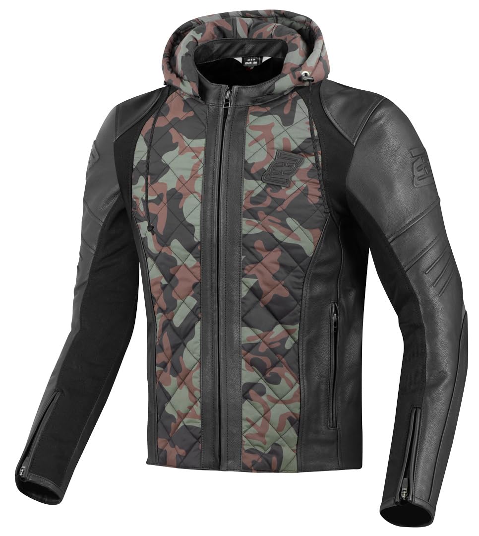 Bogotto Radic Motorrad Leder-/Textiljacke, schwarz, S