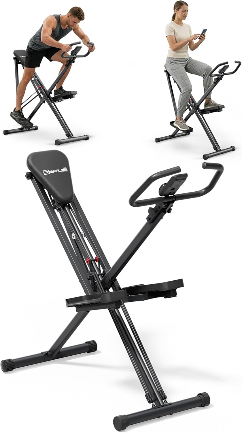 seanleecore 2-in-1 Stair Stepper & Space Walker for Home Gym Exercise, Foldable, Quiet Low-Impact Workout Equipment with High-Strength Resistance