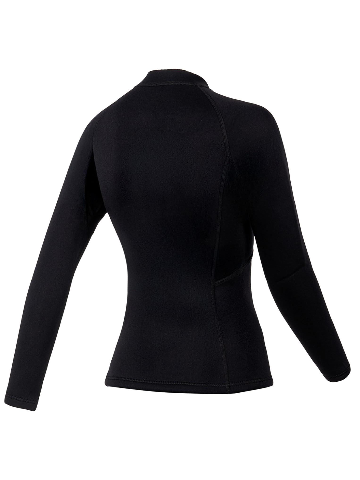 Oyolan Giacca in neoprene da 3 mm da donna, in tessuto felpato, a maniche lunghe, con cerniera, top da snorkeling, nuoto, per snorkeling, snorkeling, in neoprene