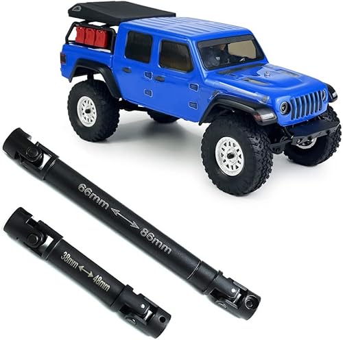 1 Unidades de acero RC eje de transmisión CVD 38+2.598 in eje de transmisión para 124 Axial SCX24 AXI00005 Gladiator Crawler Car