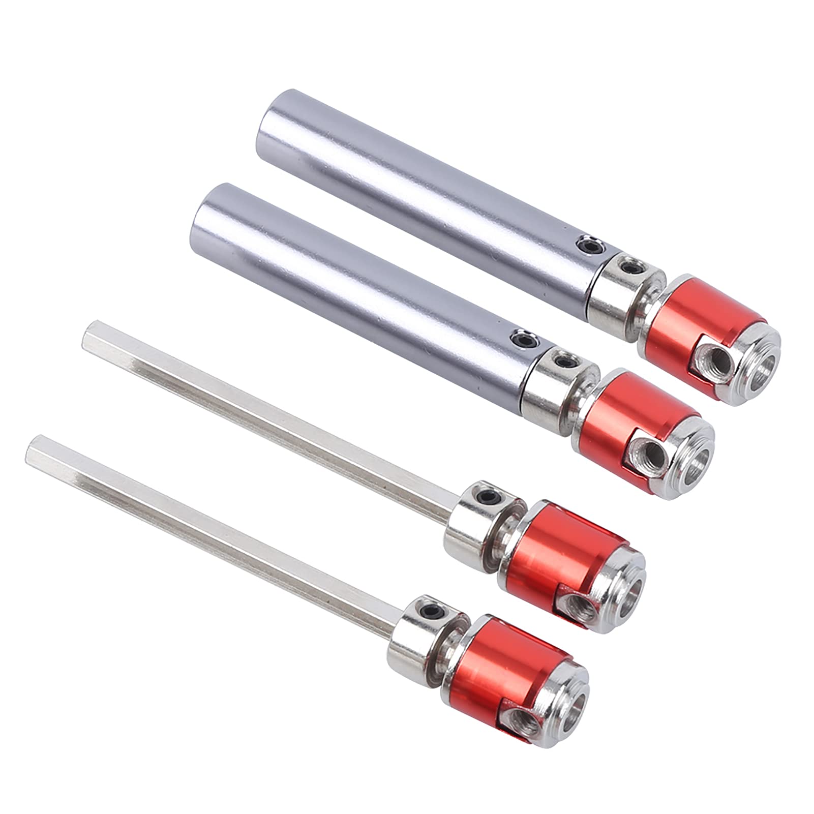 RC Auto Aandrijfas, 2 Stuks CVD Universele Aandrijfas 110-155mm, Roestvrij Staal RC-Chenille Reserveonderdeel voor RC Chenille SCX10 CC01 D90 D110