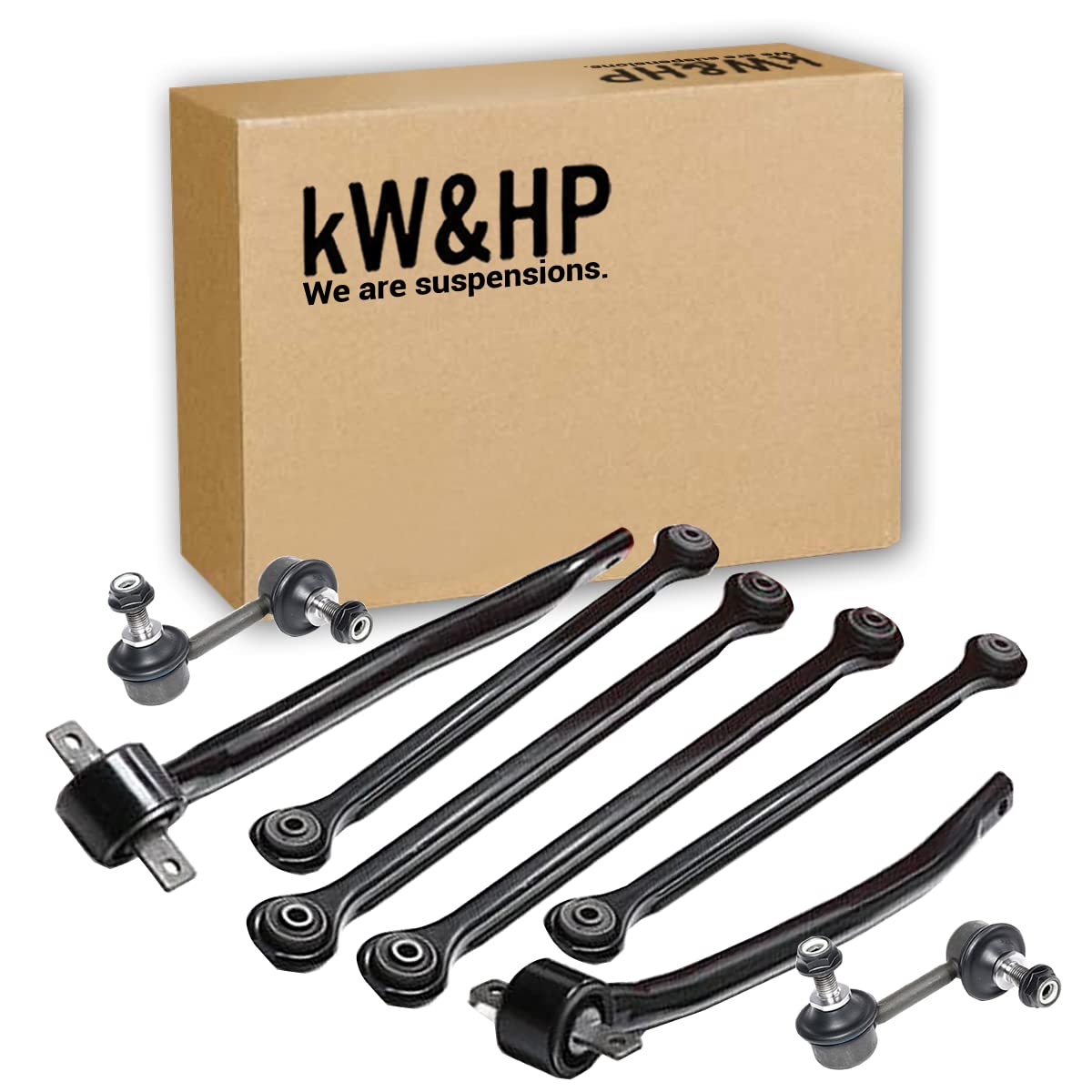 KIT BRACCI BRACCETTI OSCILLANTI ANTERIORI E TIRANTI POSTERIORI, 18PZ KIT COMPLETO PER ASSALE ANTERIORE E POSTERIORE 147/156 / GT (BRA418KW)