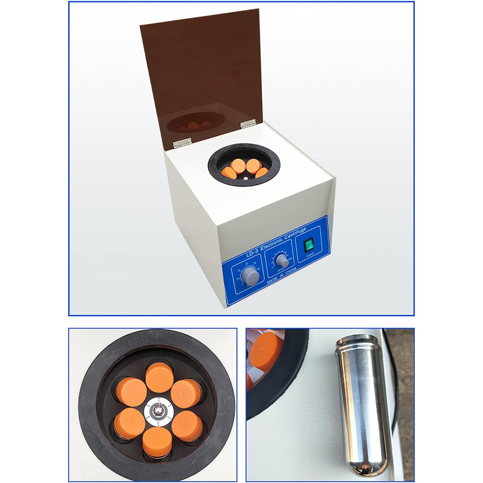 Centrifuga Da Banco QJJML - Capacit&agrave; 50ml*6, Velocit&agrave; 0-4000rpm, Per Laboratorio