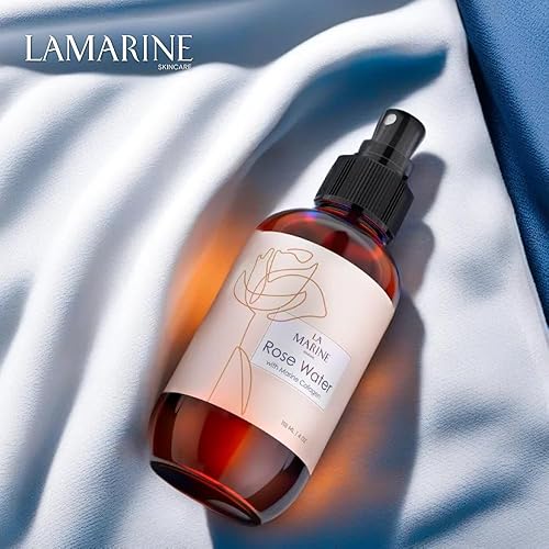 Miniatura 7 de LaMarine Skincare Agua de rosas - Hidratante, refrescante y calmante - con colágeno marino natural para antienvejecimiento, tóner de la piel y