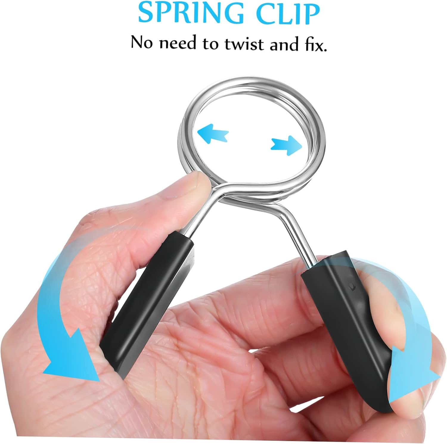Milisten Weightlifting Barbell Collars 12 Pcs Spring Buckles Lock Clips Dumbbell Collars Clips for Gym Exercises