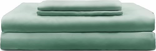 Miniatura 1 de Sheets & Giggles Juego de sábanas 100% lyocell eucalipto, para todas las estaciones, fabricado de manera responsable, naturalmente refrescante,