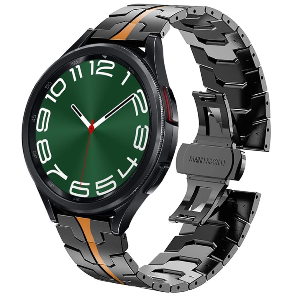 DEALELE Bracelet compatible avec Samsung Gear S3 / Galaxy Watch 46 mm / Galaxy 3 45 mm, 22 mm, 15 rangées en acier inoxydable pour Huawei Watch 3/3 Pro/GT3 46 mm/GT2 46 mm