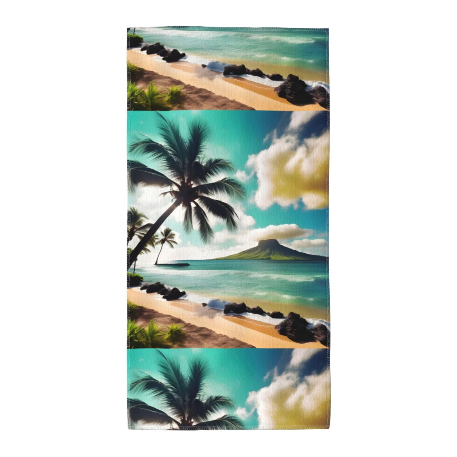 Cbaaghh Tropical Beach Palms Print Towel, Towels Thick Face Towels Fast Drying Washcloth For Bath, Spa, Gym