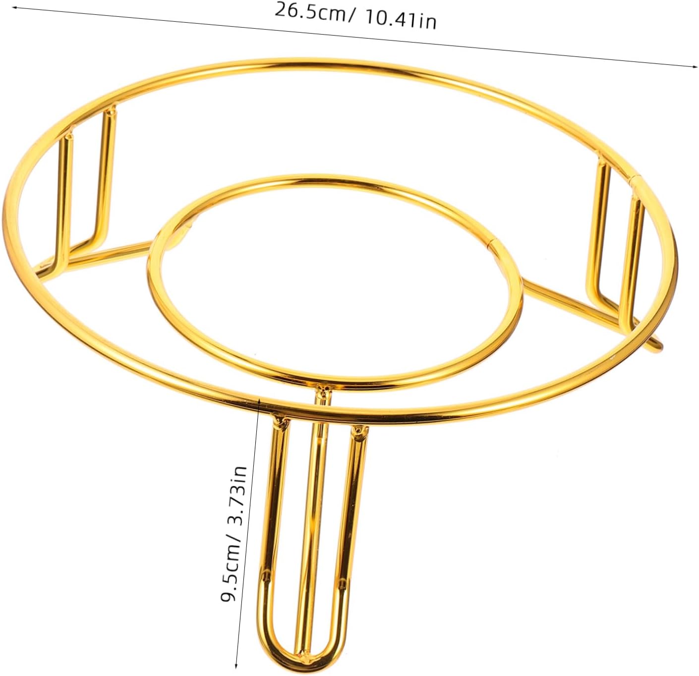Totority Heat Resistant Metal Pot Rack Kitchen Pot Holder Table Stand Hot Dish Storage Organizer for Cookware Cabinet Use Gold