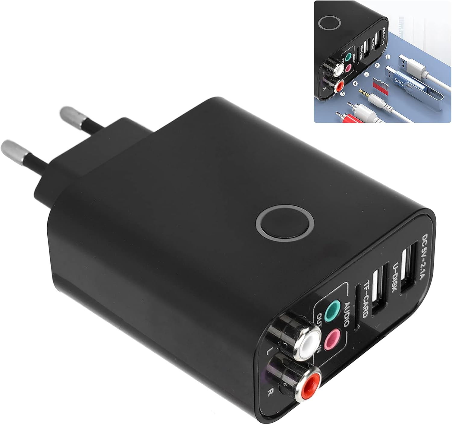 ciciglow Bluetooth adapter showing various connection options
