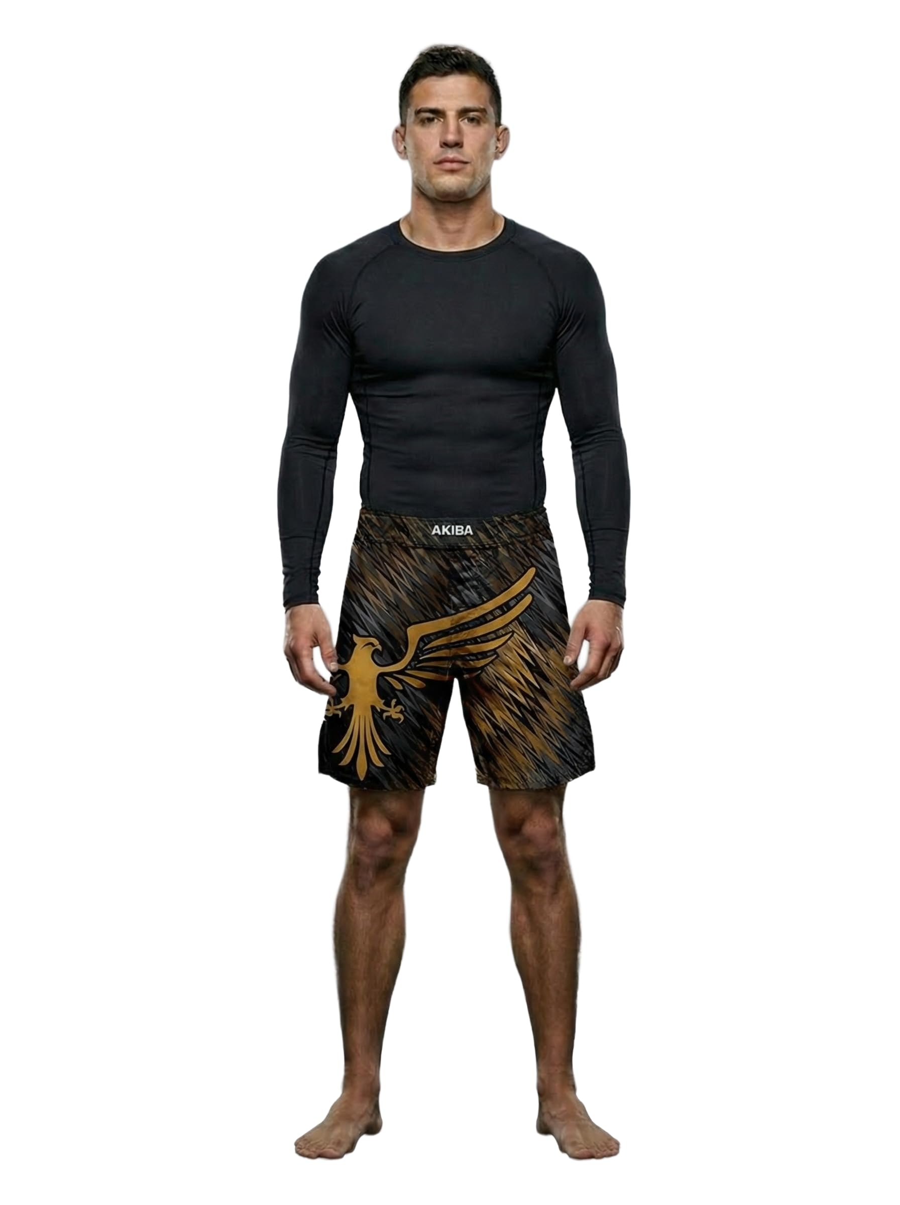 AKIBA Combat/MMA Sublimation Printing Shorts with Embroided Logo for Training & Kickboxing: Fighting Shorts for Martial Arts, Cage Fight, Muay Thai, BJJ, Boxing, and Grappling-picture-16