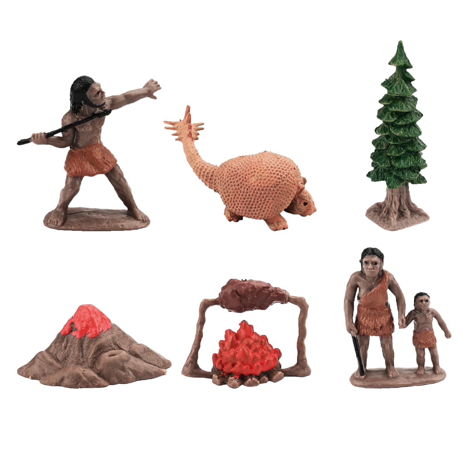 Caveman No.6出品 Bekecidi Pack of 6 Primitive Human Models, Cave Man Figures, Human