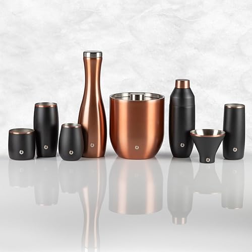 Miniatura 8 de SNOWFOX Vaso de cerveza de acero inoxidable con aislamiento al vacío de alta calidad, accesorios de bar en casa, elegante bartending, vasos de pinta