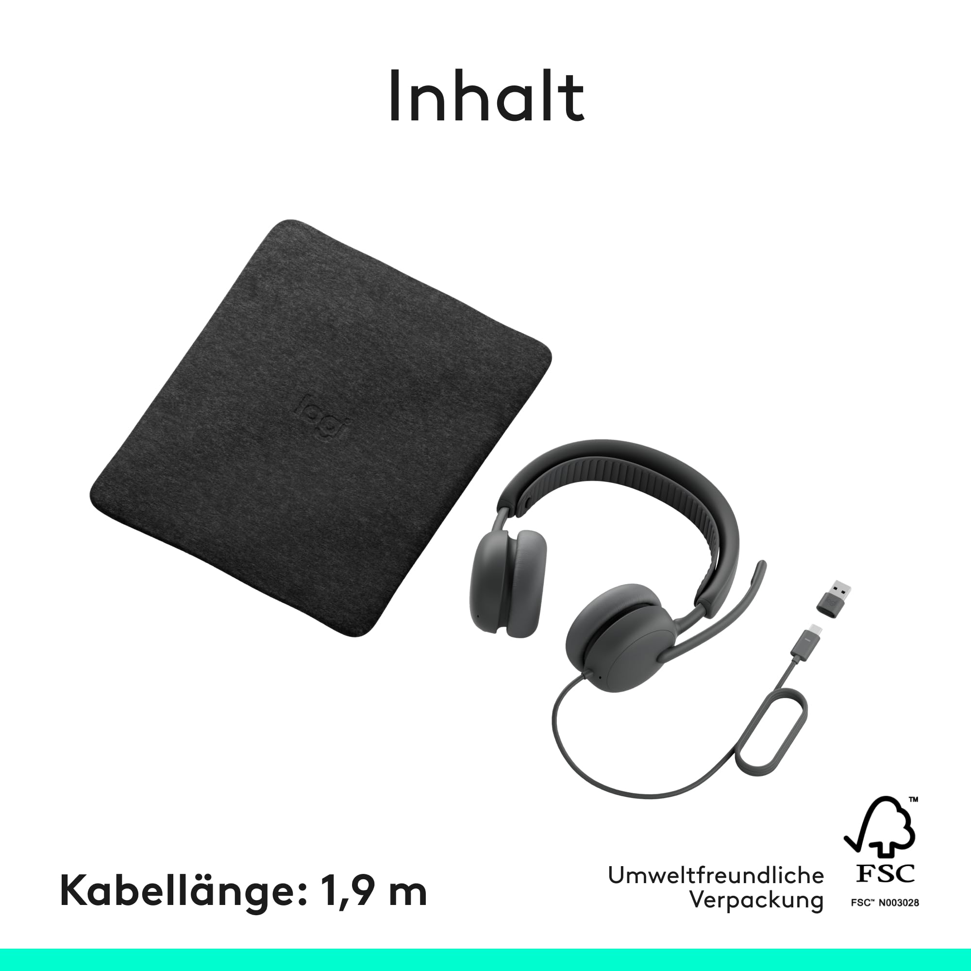 Logitech Zone Wired 2 – Headset mit Geräuschunterdrückung