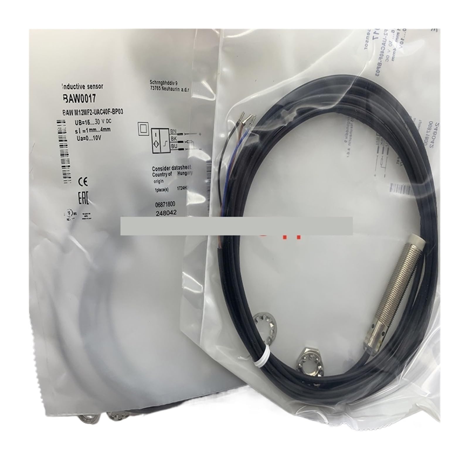 Capteur de proximité BAW0017 avec sortie analogique précise pour contrôle de distance