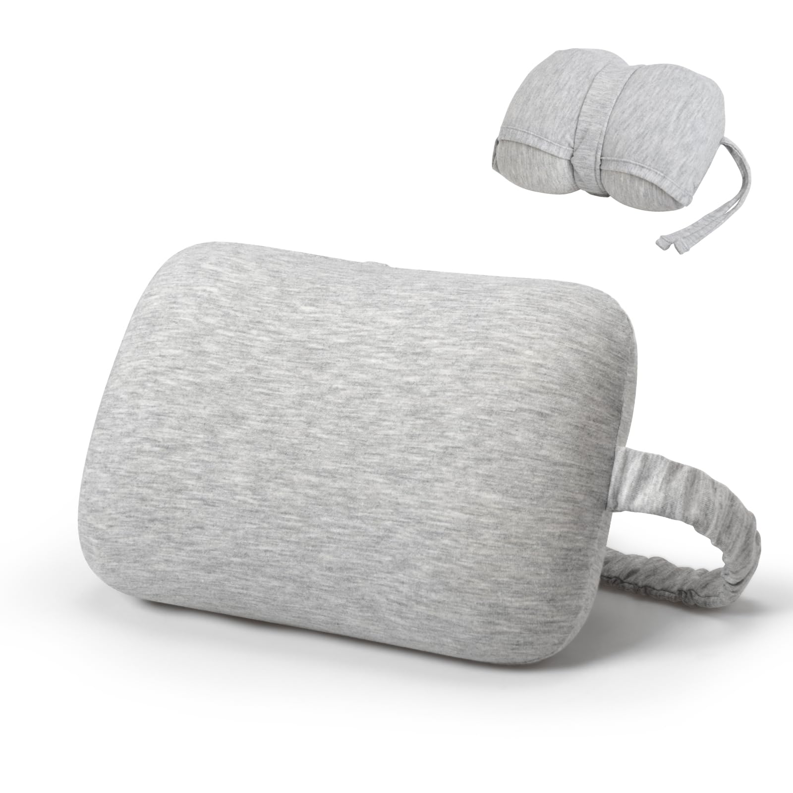 Love&go Portable Small Travel Pillow, Made with Soft Memory Foam Pillow and Breathable Cover, for Backpacking Hiking, Camping, Airplane and Car Trip (