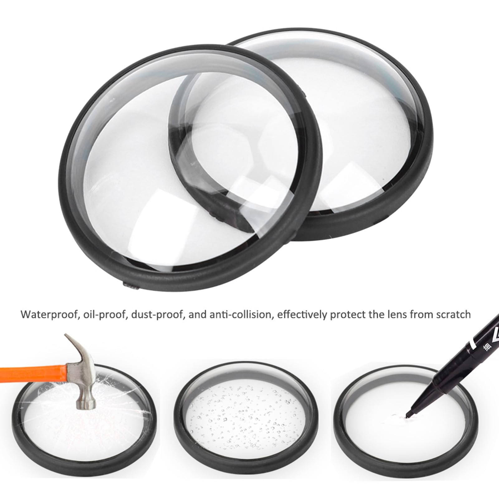 Kit protezione per lenti da 2 pc per Go Pro Max Sports Camera Protector Kit Go Pro Scratch Proof Camera Accessori per lo strumento per lenti adesivi massimi