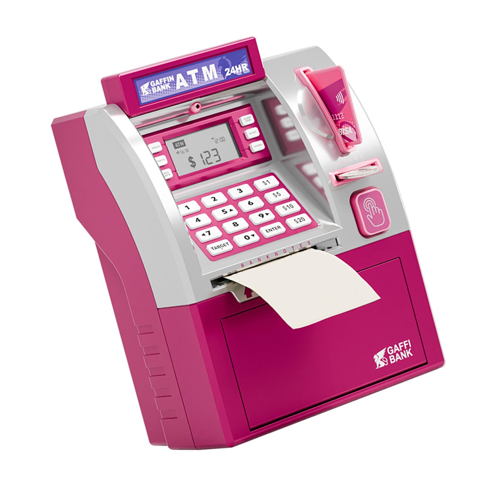 Kids Electronic Password Money Box with Sound Light Early Financial Education Early Learning Piggy Banks Toy for Toddler Touch Button Piggy Banks