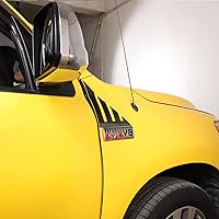 Vista 6 de 2 piezas de calcomanías para panel de hojas laterales de automóvil para Toyota Tundra 2007-2013, accesorios de fibra de carbono real, calcomanía