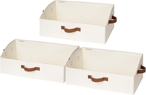 StorageWorks - Cestas de almacenamiento para armario, caja organizadora trapezoidal para estantes, contenedor de ropa de tela, cestas plegables de