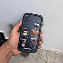 Pikkme Back Cover for iPhone XR | Cute Fun Cartoon 3D Bear Silicone Full Body Protection Bumper Cover (Black) gallery image