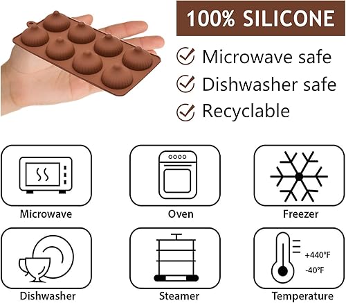 Miniatura 3 de Mousse - Moldes de silicona de caramelo, moldes de 6 cavidades para hornear cupcakes de chocolate, velas hechas a mano, gelatina, pudín