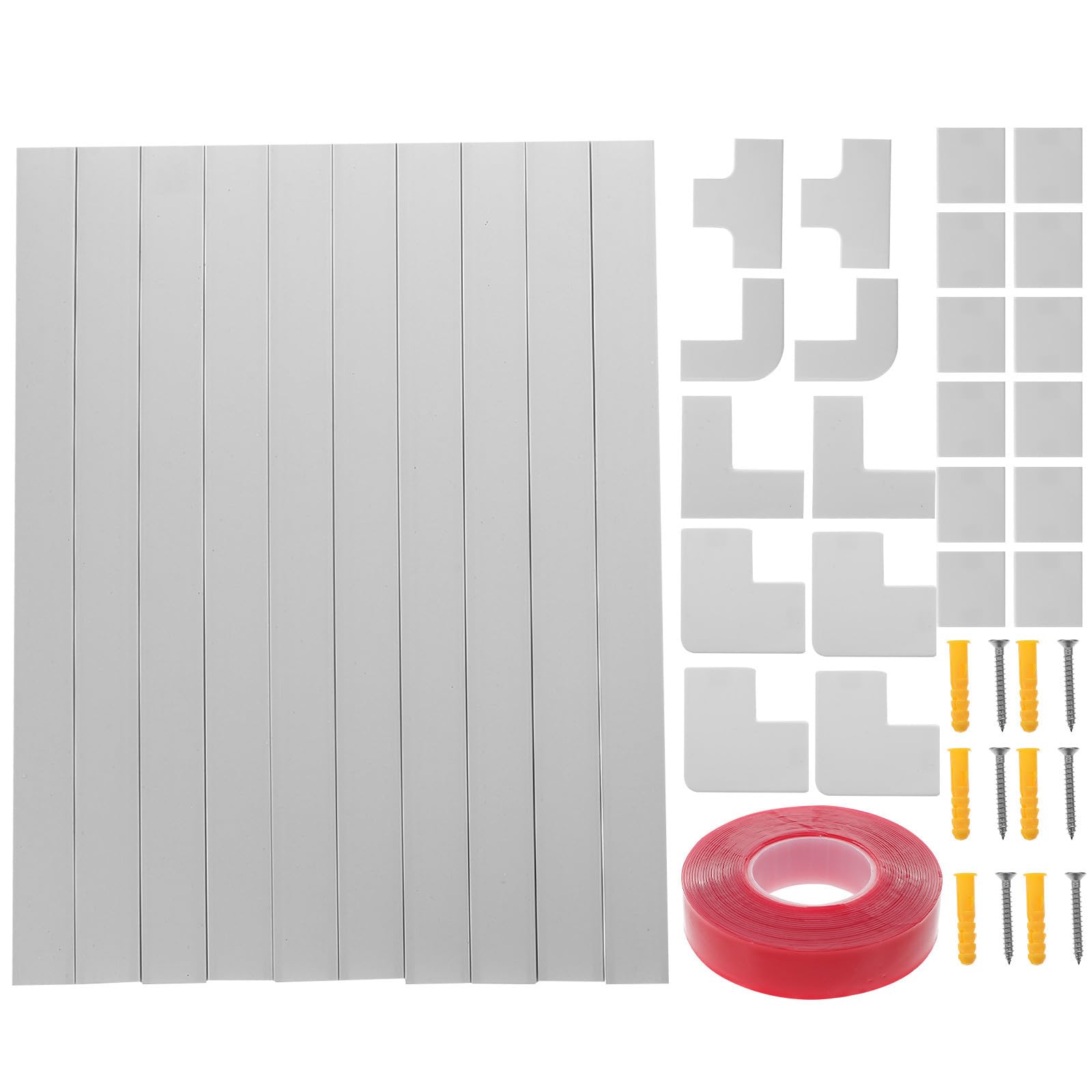 TOYANDONA Canalina Passacavi in Pvc Bianco 40mm, Kit Coprifilo Elettrico Autoadesivo, Resistente al Fuoco, per Ufficio e Casa, Organizzazione Cavi Ordinata e Sicura