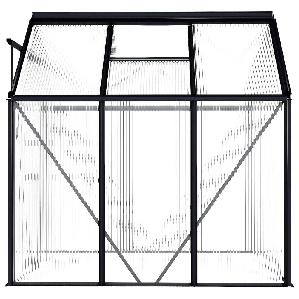 VidaXL Serre De Jardin Tente 3,61 M² Aluminium Anthracite - Serre à Plantes Avec Panneaux Polycarbonate