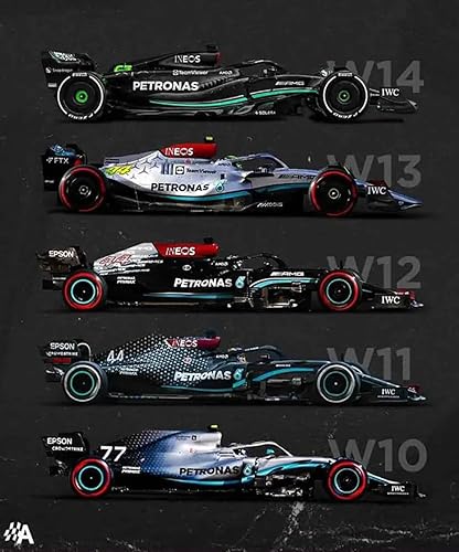 Miniatura 7 de Bburago 143 Mercedes-AMG Petronas F1 Team W14 2023 63# George Russell Aleación Coche Die Cast Modelo Colección Regalo (W14 63# WCasco)