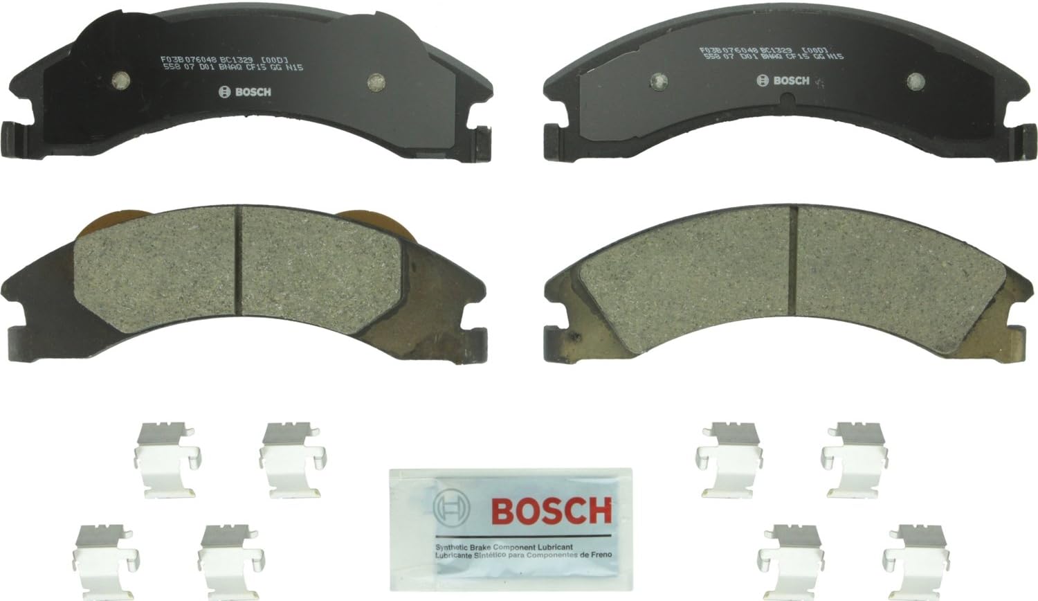 BOSCH BC1329 QuietCast Premium Ceramic Disc Brake Pad Set - Compatible with Select Ford E-150, E-250, E-350 Super Duty; REAR