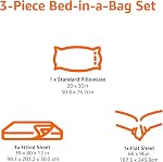 Amazon Basics Lightweight Super Soft Microfiber Sheet Set with Pillowcase, Aqua, Printed, Twin