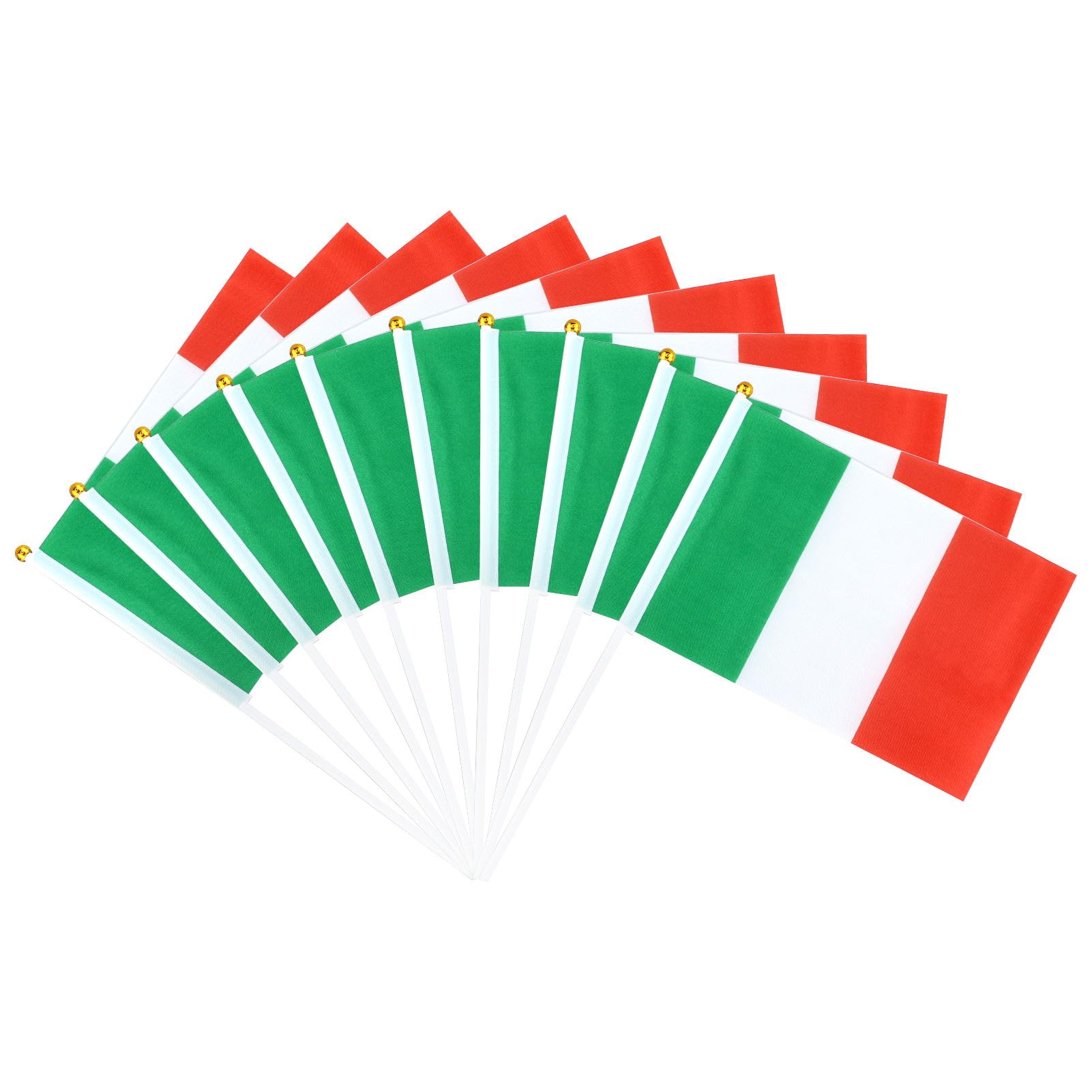 HXMJIED 20Handheld Italy Flag,14x21cm Mini National Pennant Flags,Held Stick Flags,for Women's World